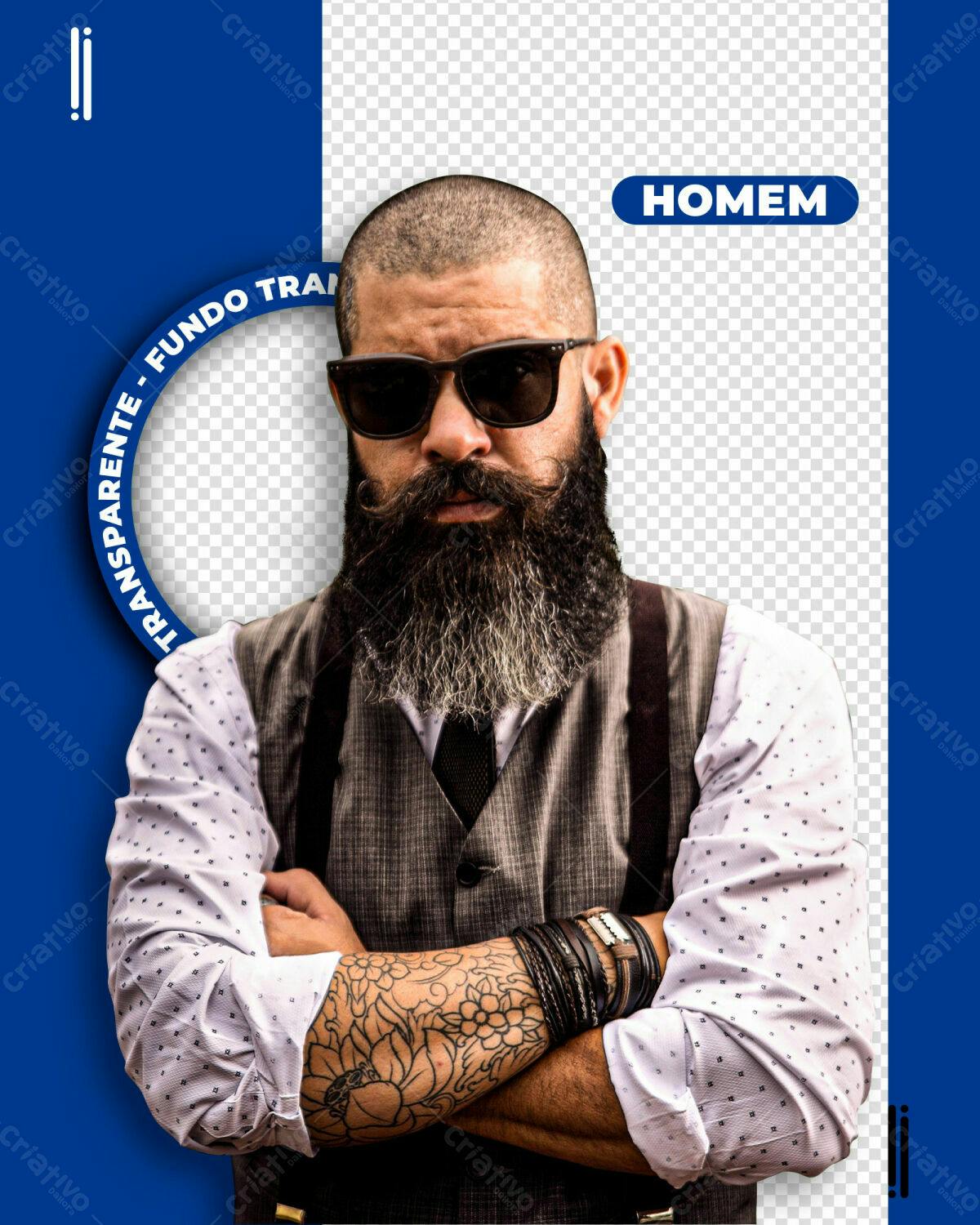 PSD para Foto de Perfil Masculina Editável