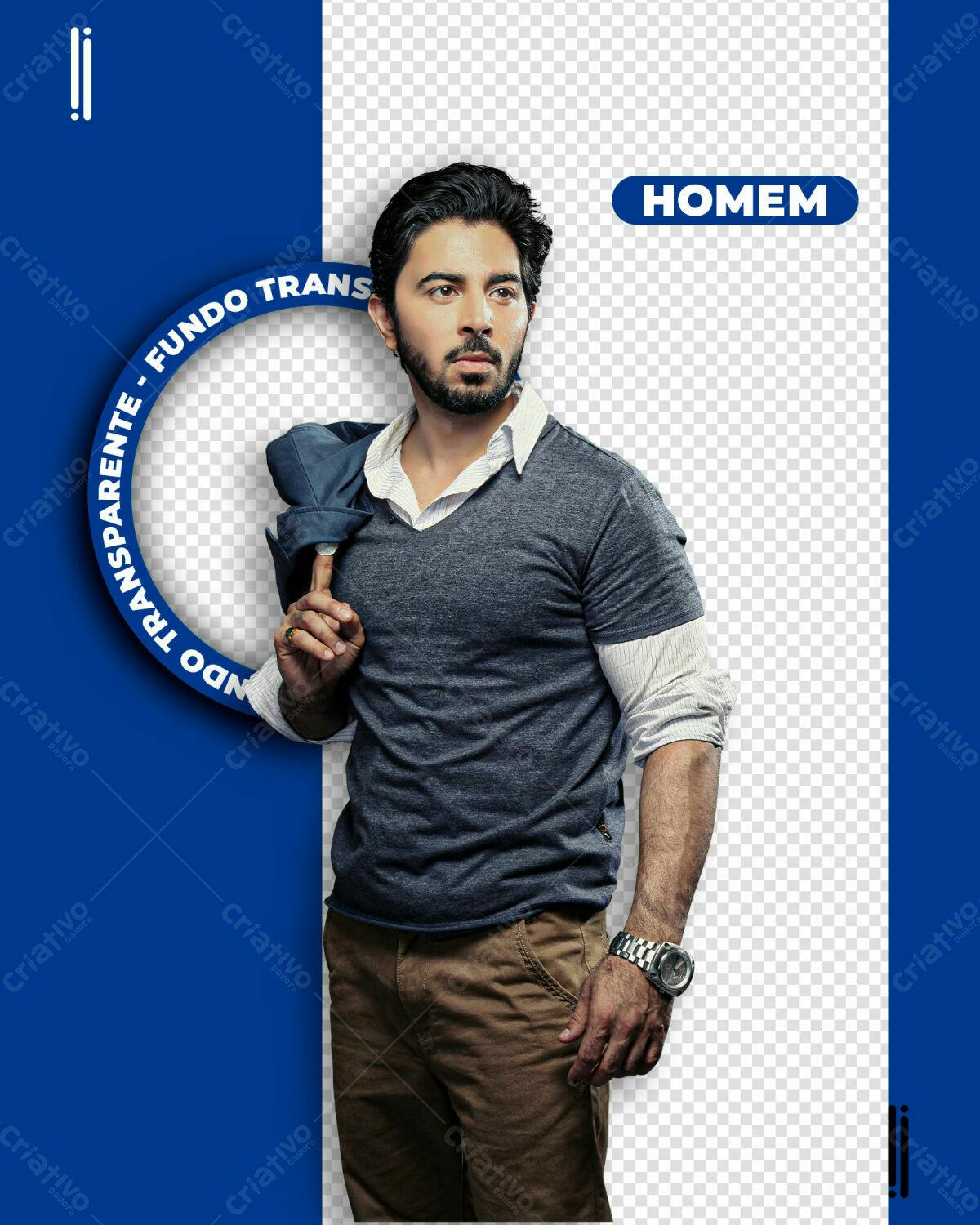 PSD Modelo Masculino para Loja de Roupas PSD Editável