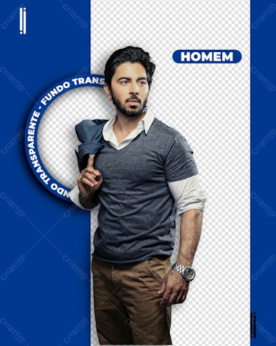 PSD Modelo Masculino para Loja de Roupas PSD Editável