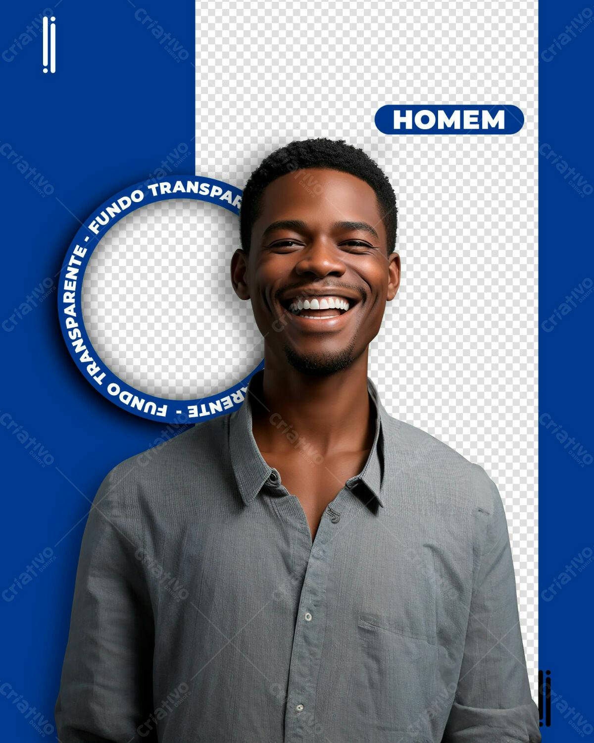 Modelo para Foto de Perfil Masculina PSD Editável