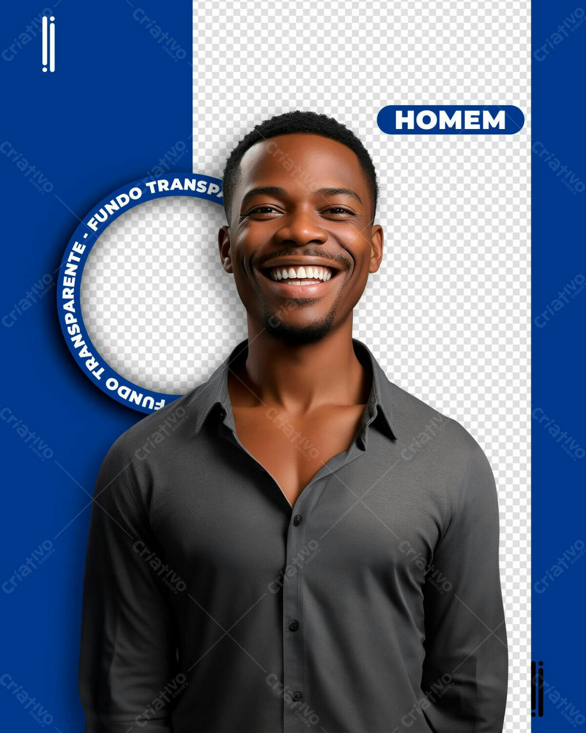 Moldura PSD para Fotos de Perfil Masculino Editável