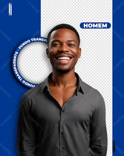 Moldura PSD para Fotos de Perfil Masculino Editável