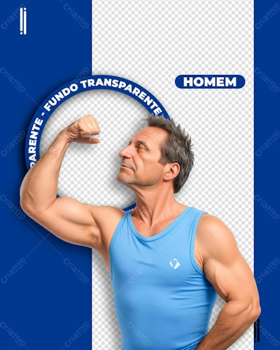 Modelo de Postagem para Redes Sociais com Homem Forte PSD Editável