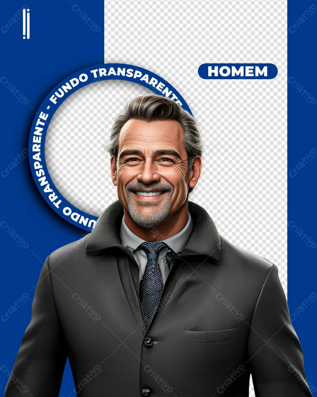 Avatar Masculino para Redes Sociais PSD Editável