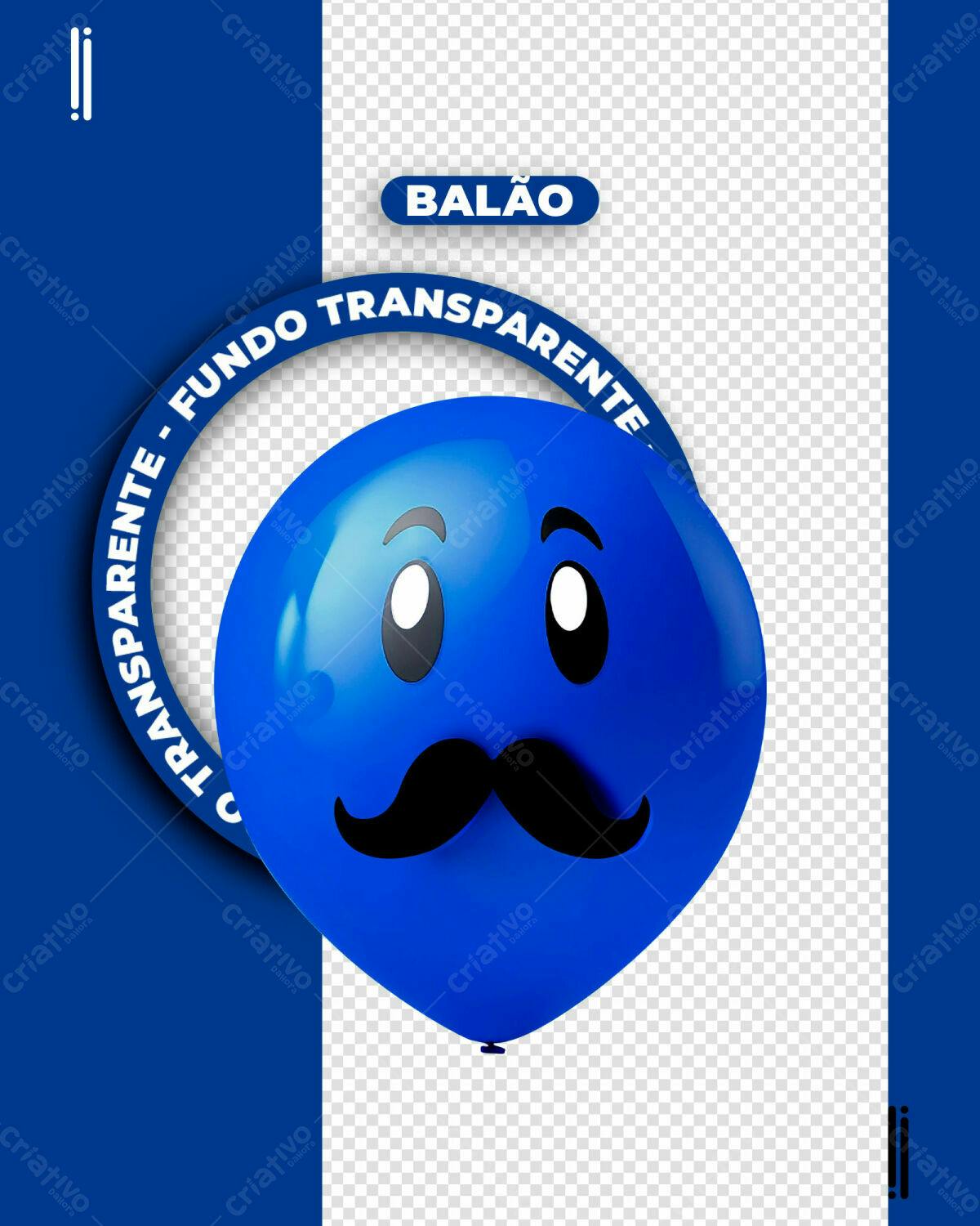 Story para Redes Sociais com Balão Azul PSD Editável