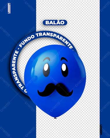 Imagem de um balão azul | novembro azul | imagem sem fundo