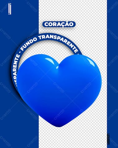 Imagem de um coração azul | novembro azul | imagem sem fundo