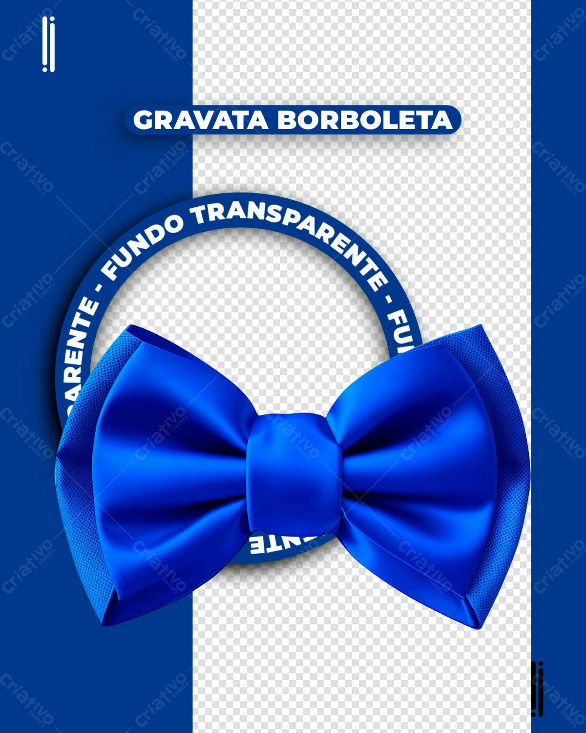 Post para Redes Sociais Gravata Borboleta Azul PSD Editável