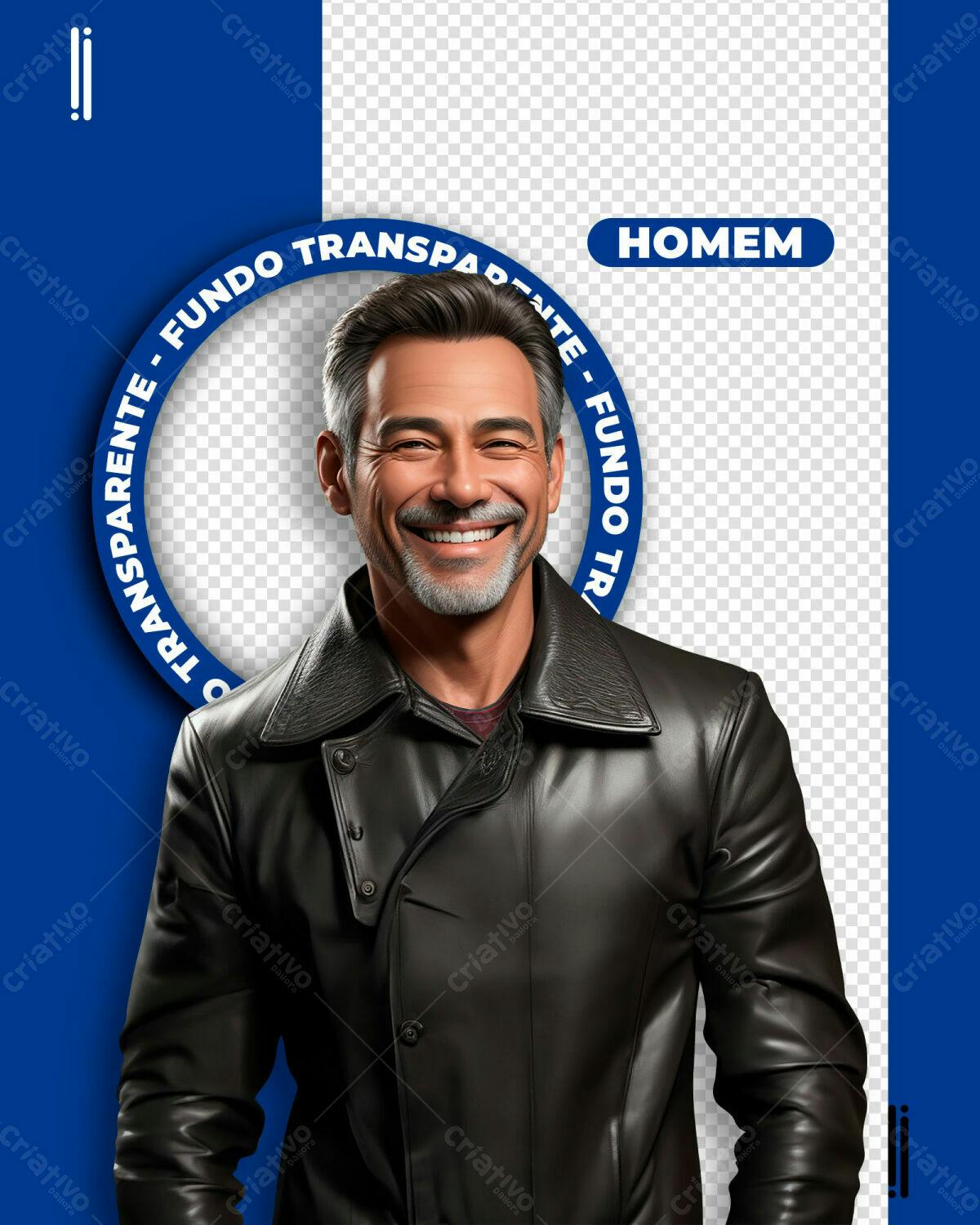 PSD Story para Homens com Jaqueta de Couro PSD Editável