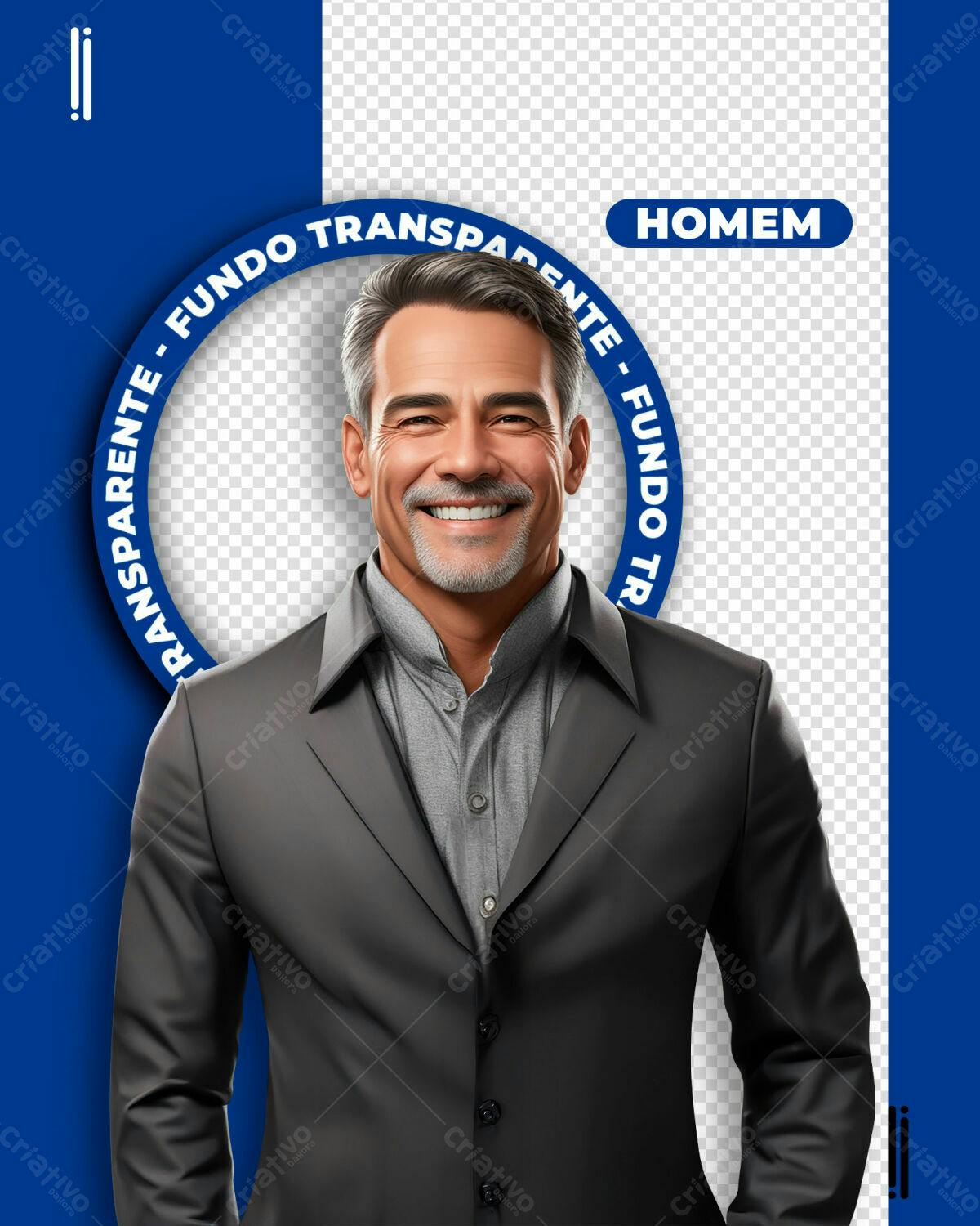 Retrato Masculino para Redes Sociais PSD Editável