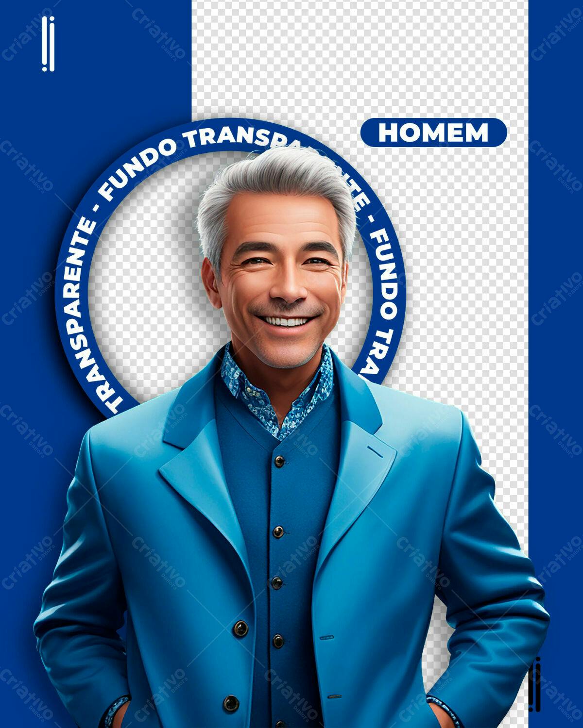PSD de Avatar Masculino para Redes Sociais PSD Editável