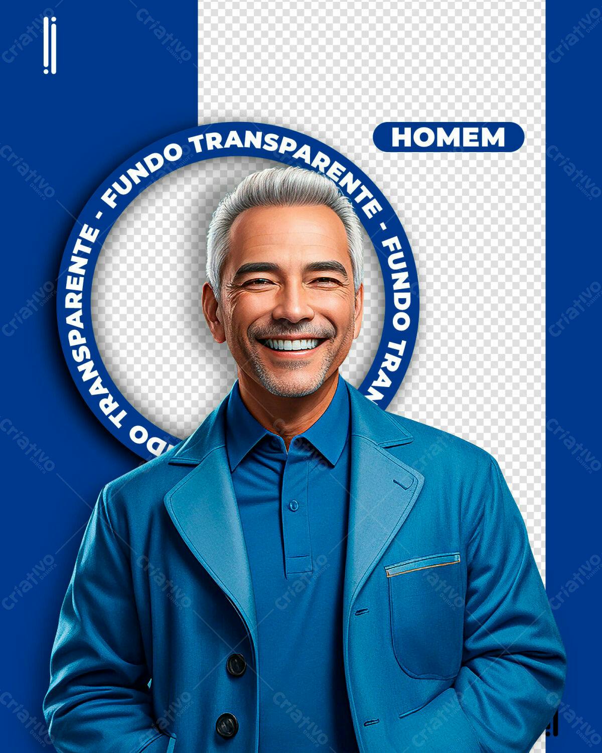 Avatar Masculino para Redes Sociais PSD Editável