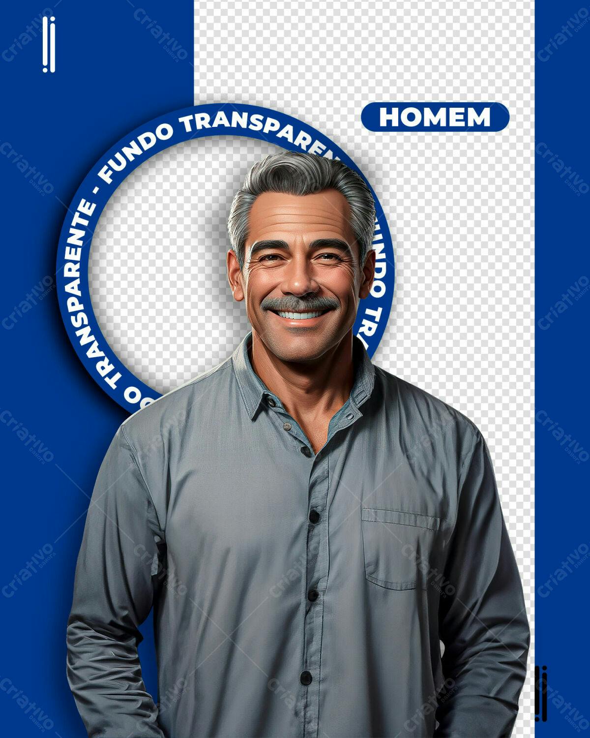 Frame para Fotos Masculinas PSD Editável