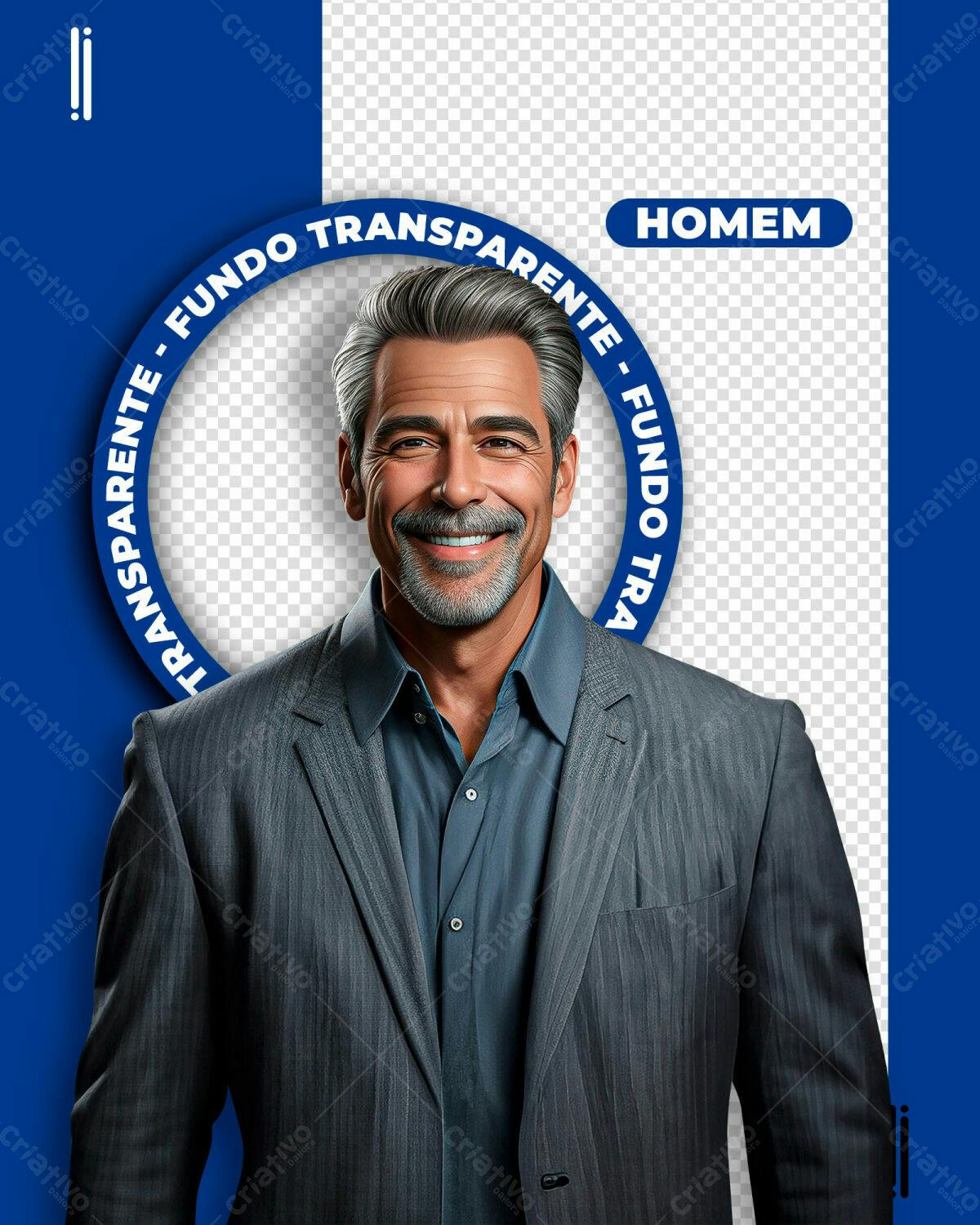 Avatar Masculino para Redes Sociais PSD Editável