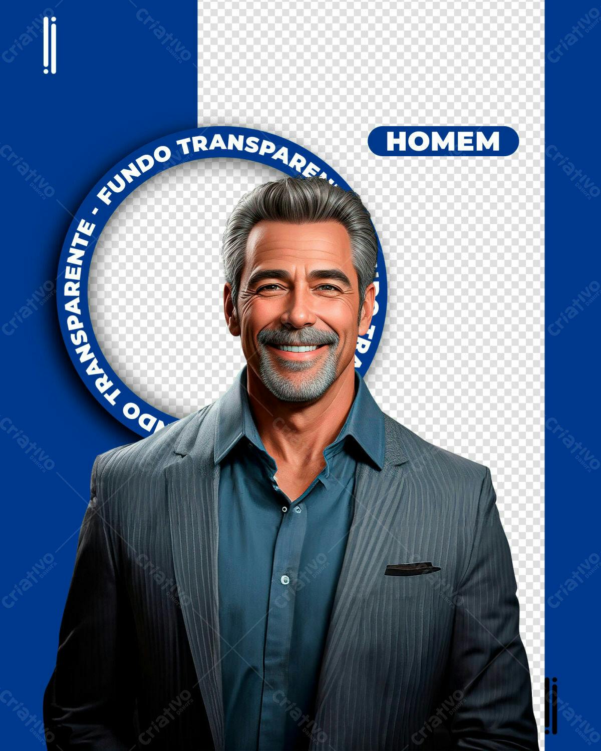 PSD Retrato Masculino para Redes Sociais PSD Editável
