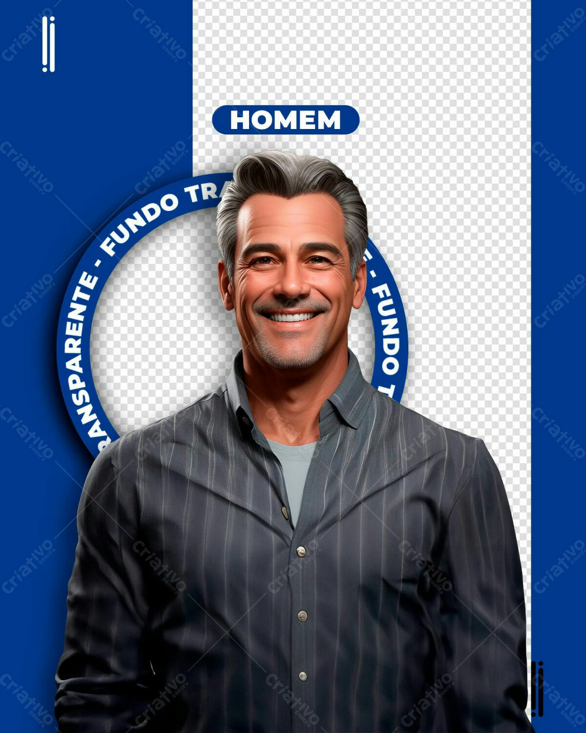 Mockup Masculino com Fundo Transparente PSD Editável