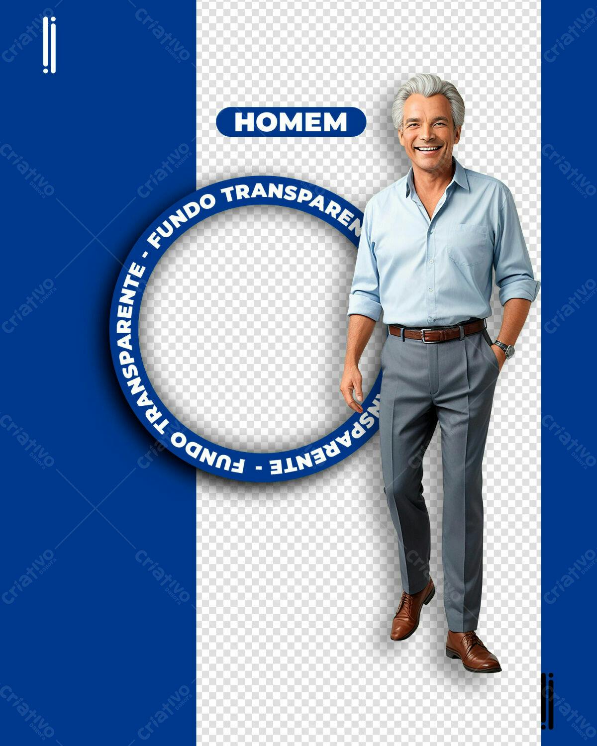 Moldura para Foto de Homem PSD Editável