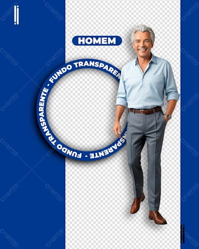 Moldura para Foto de Homem PSD Editável