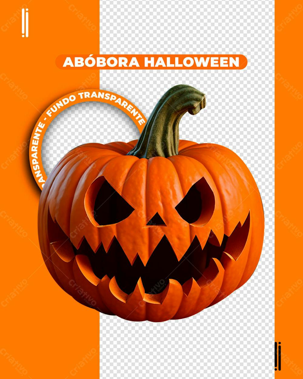 ABÓBORA HALLOWEEN | IMAGEM SEM FUNDO 3D