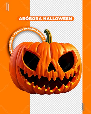 Abóbora halloween | imagem sem fundo 3d