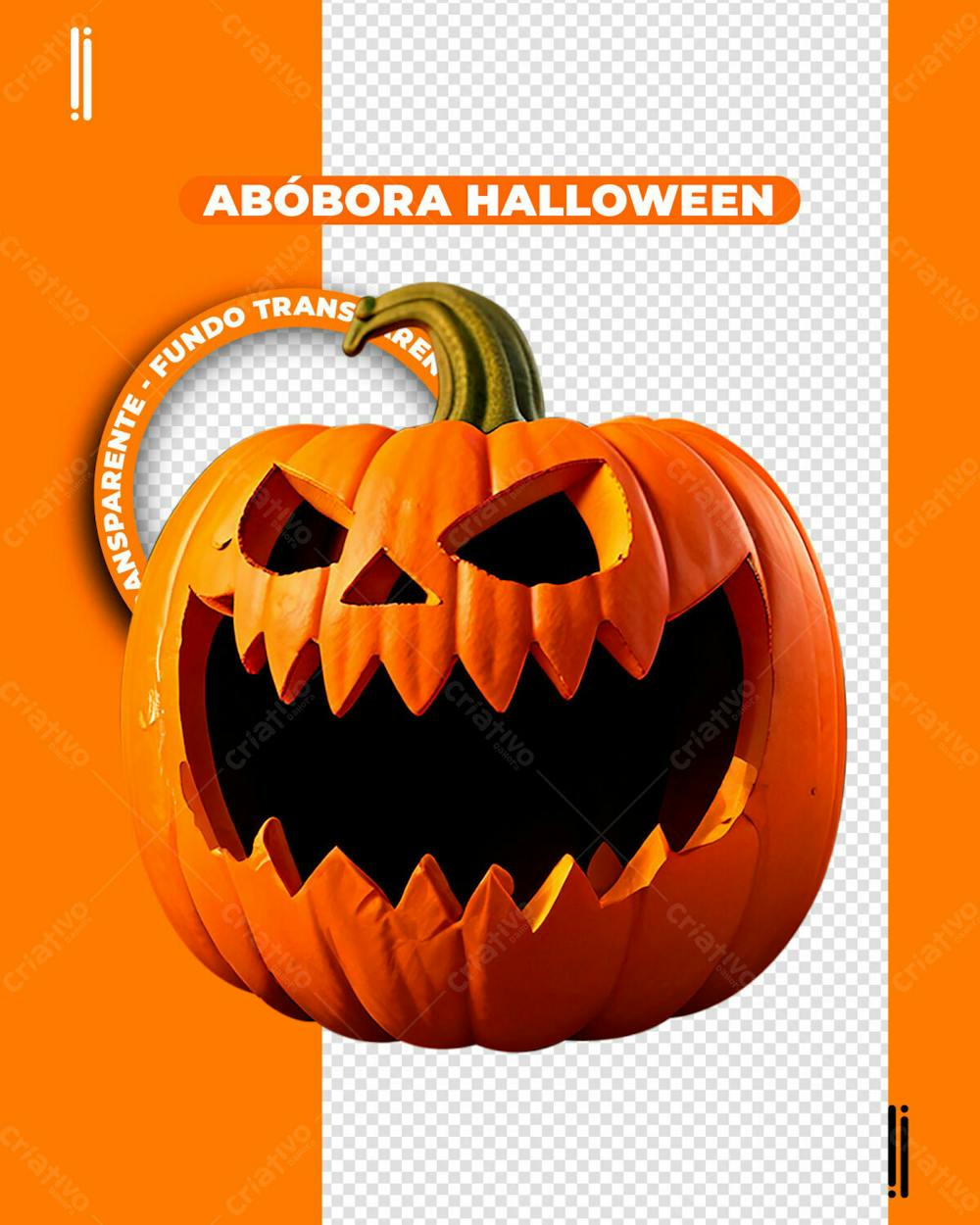 ABÓBORA HALLOWEEN | IMAGEM SEM FUNDO 3D