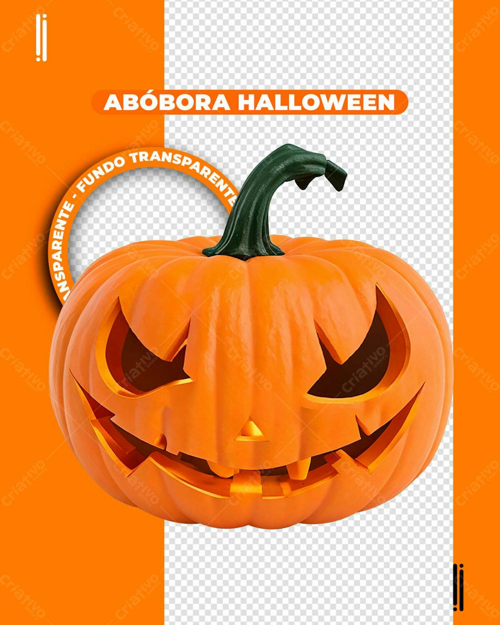 ABÓBORA HALLOWEEN | IMAGEM SEM FUNDO 3D