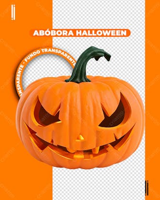 Abóbora halloween | imagem sem fundo 3d