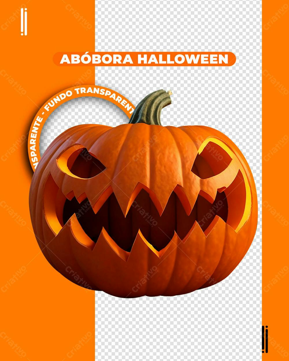 ABÓBORA HALLOWEEN | IMAGEM SEM FUNDO 3D