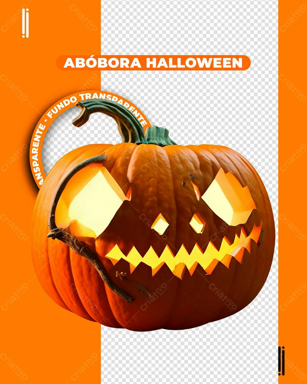 ABÓBORA HALLOWEEN | IMAGEM SEM FUNDO 3D