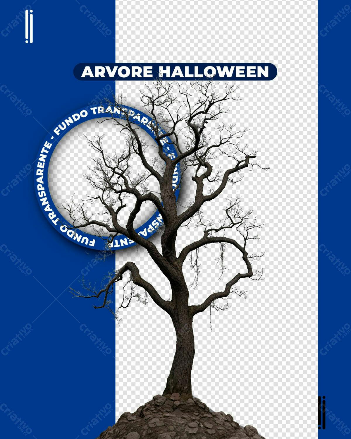 Flyer Halloween com Árvore PSD Editável