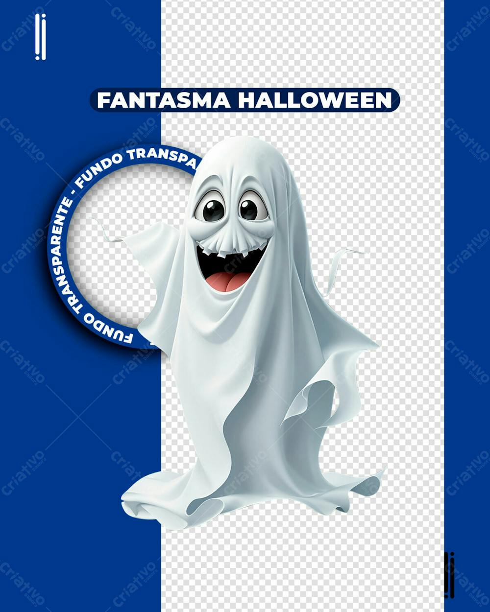 FANTASMA HALLOWEEN | IMAGEM SEM FUNDO 3D