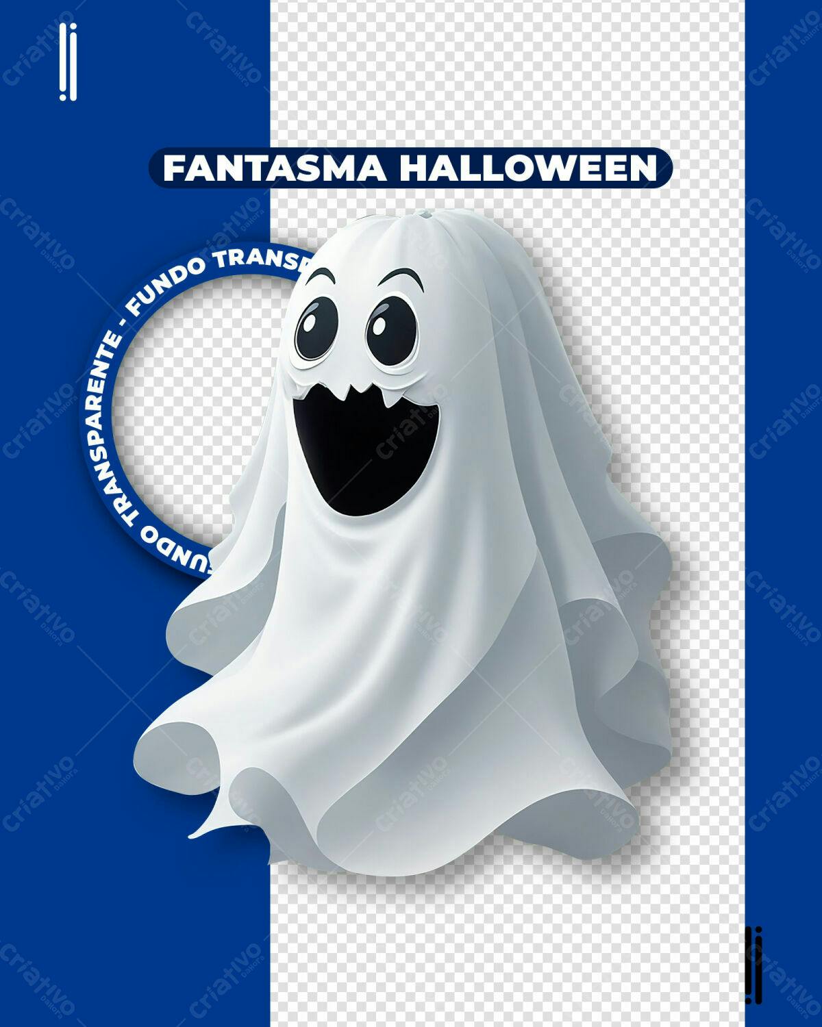 Post para o Halloween com Fantasma PSD Editável