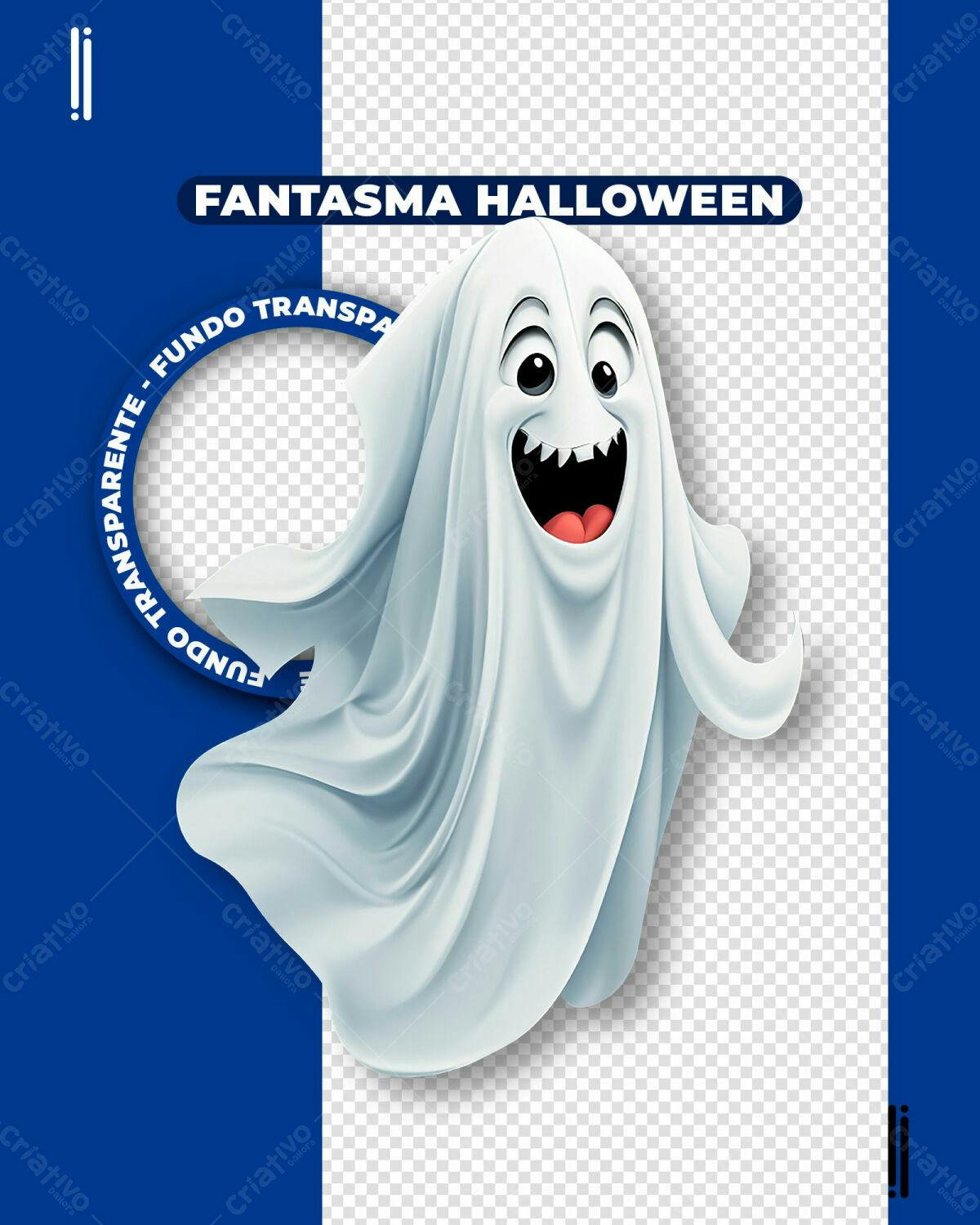 Post para Halloween com Fantasma PSD Editável