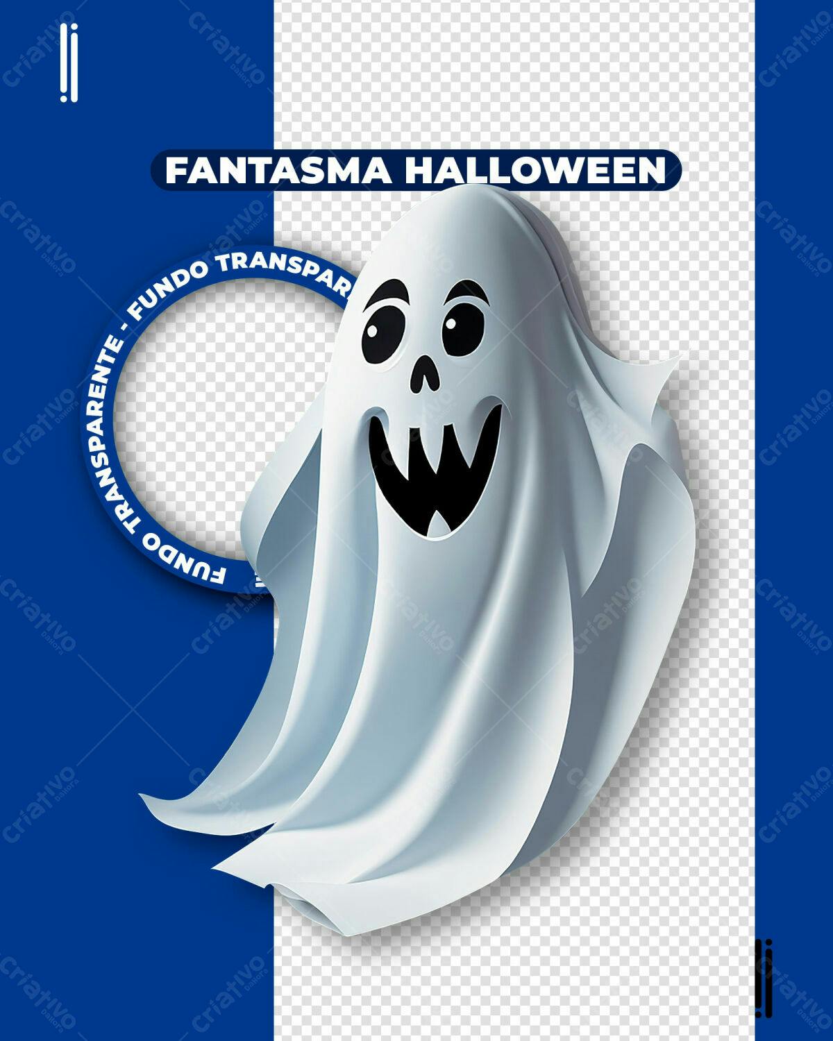 Post para Halloween com Fantasma PSD Editável