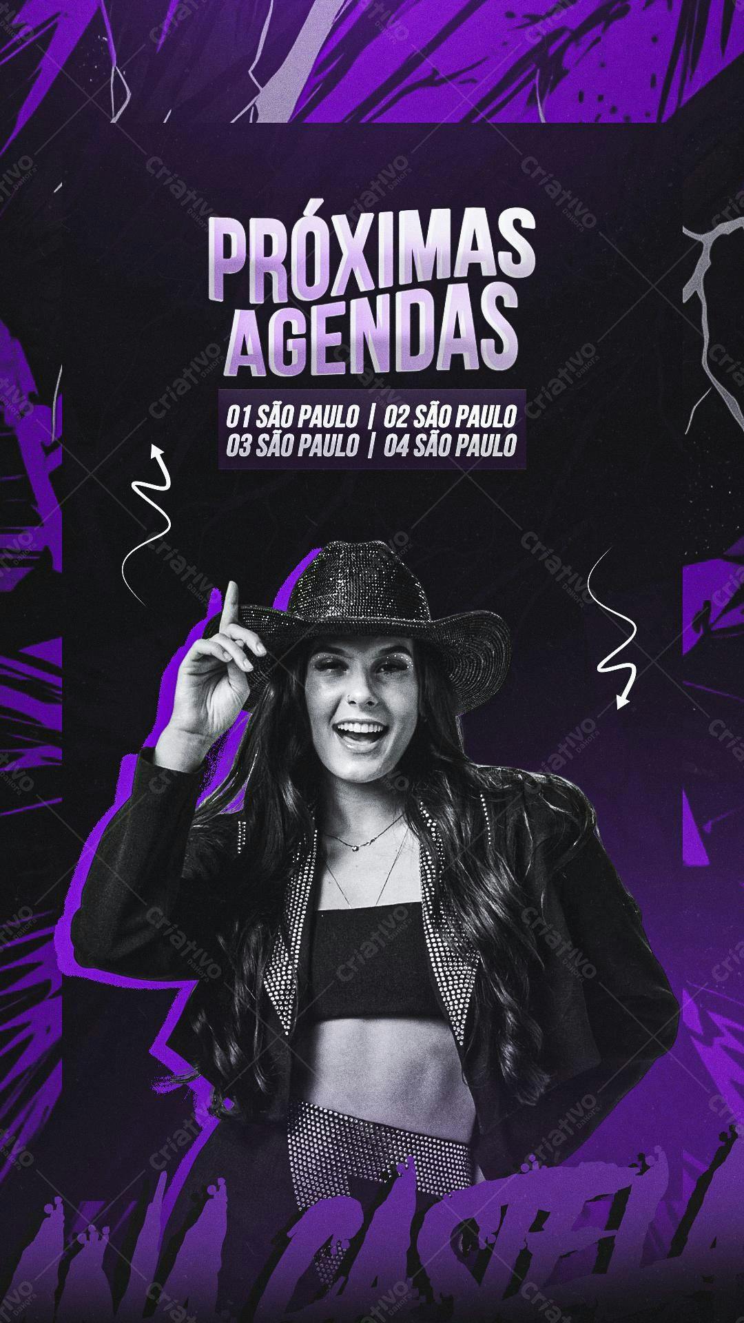 Flyer para Shows em São Paulo PSD Editável