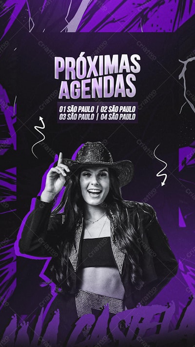 Flyer para Shows em São Paulo PSD Editável