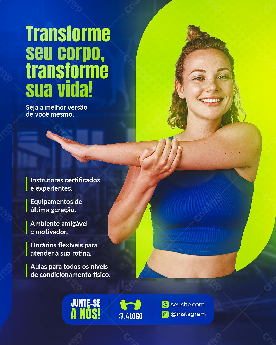 Post para Academia PSD Editável