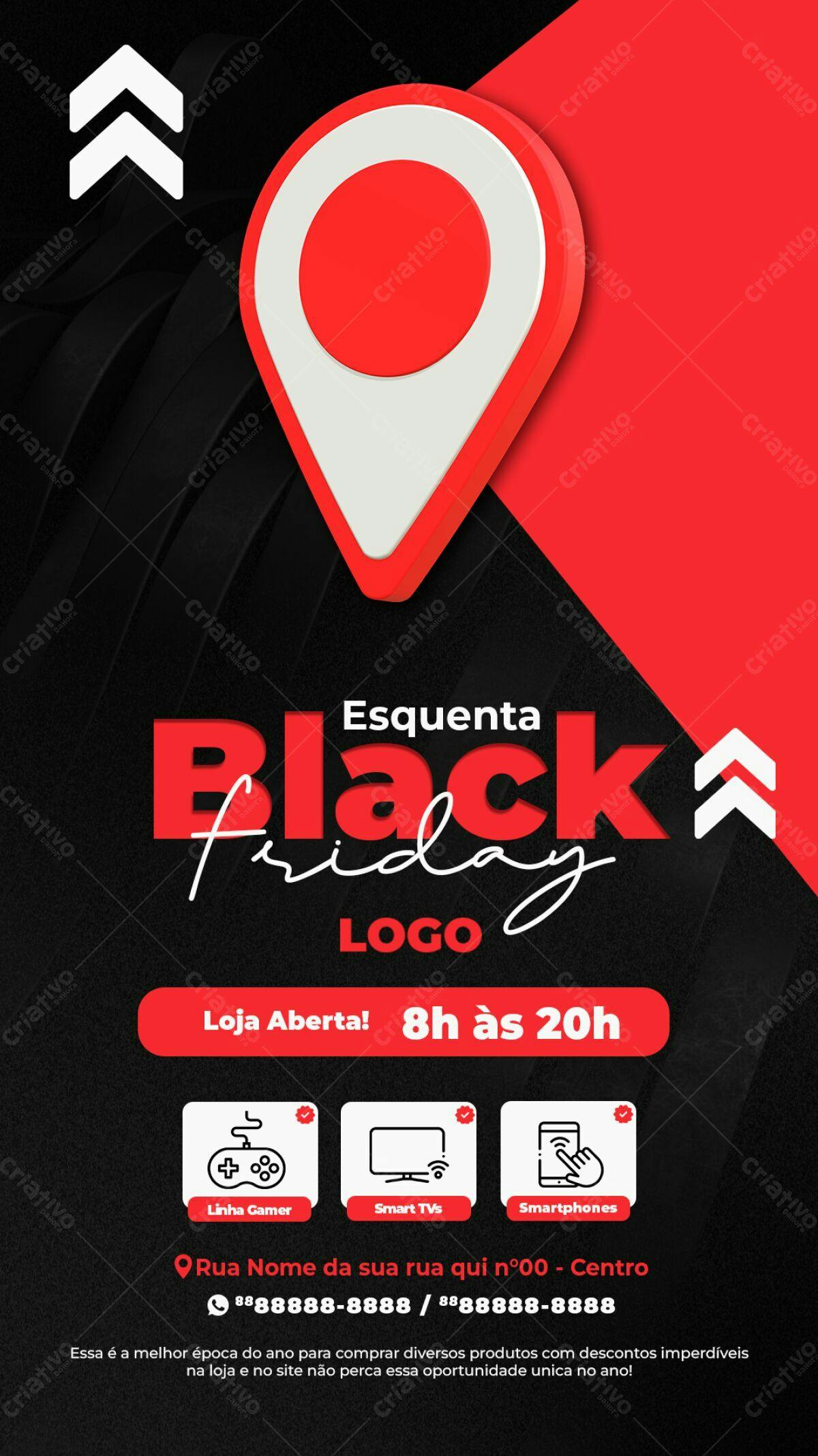 Flyer Black Friday PSD Editável