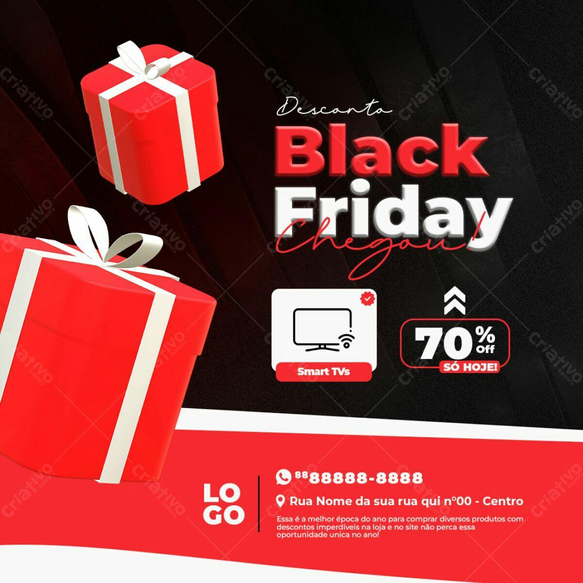 Flyer Black Friday PSD Editável