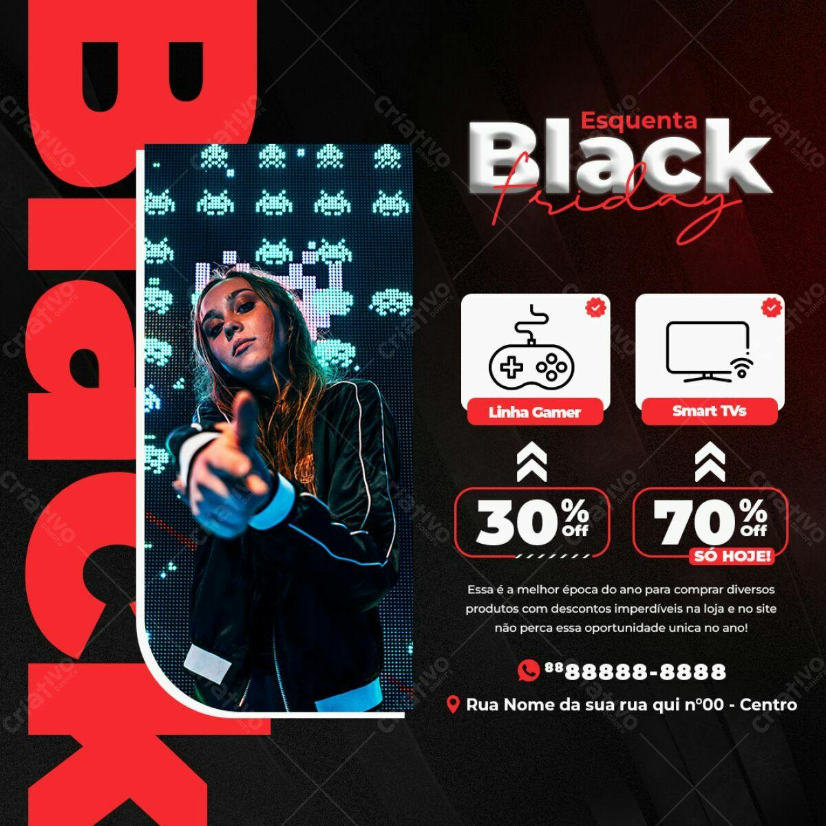 Flyer Black Friday Gamer PSD Editável