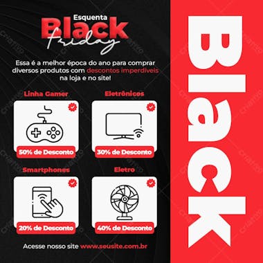 Esquenta black friday novembro social media