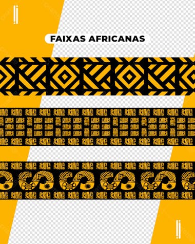 Faixas africanas para composição | imagem sem fundo