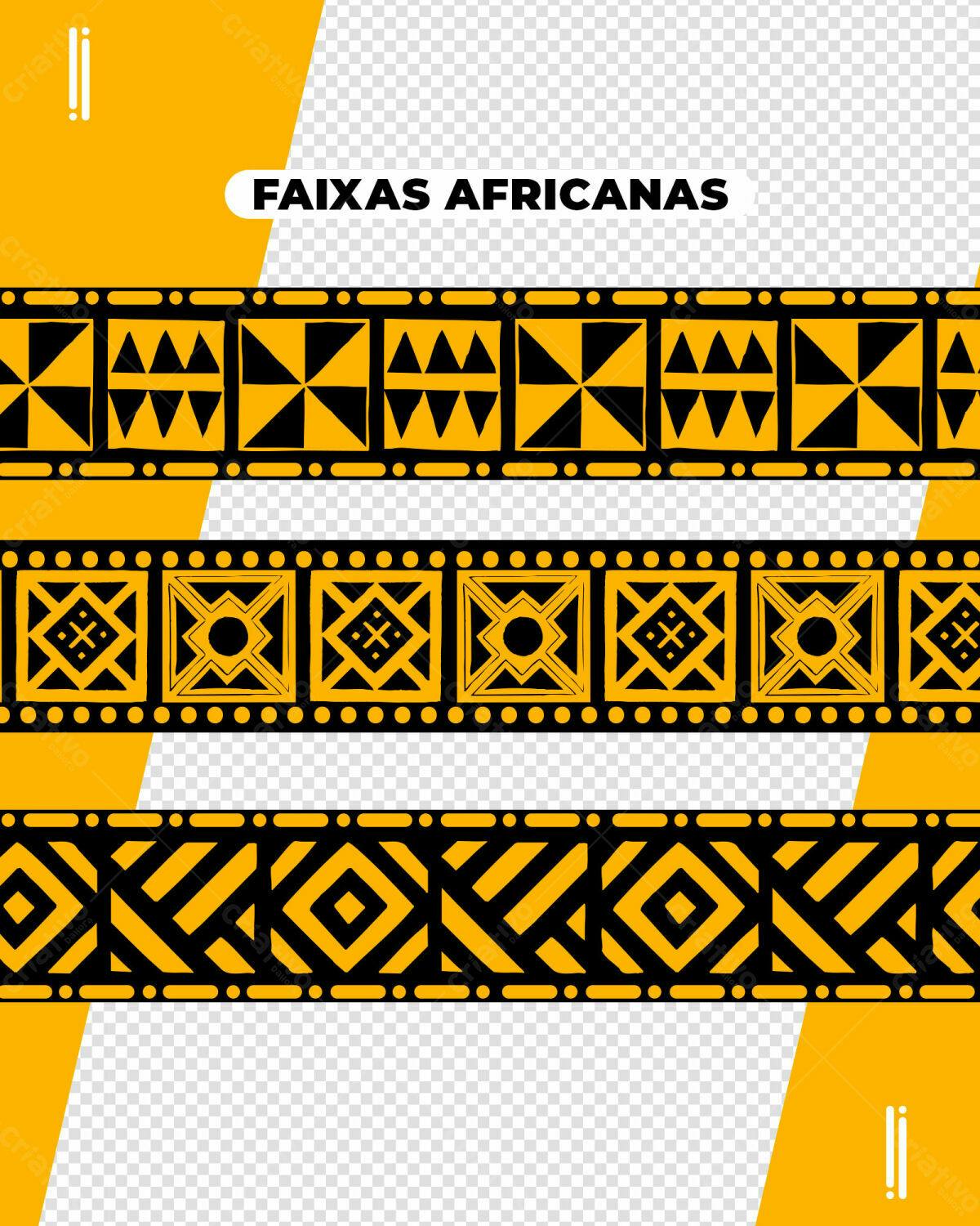 Faixas Africanas PNG com fundo transparente