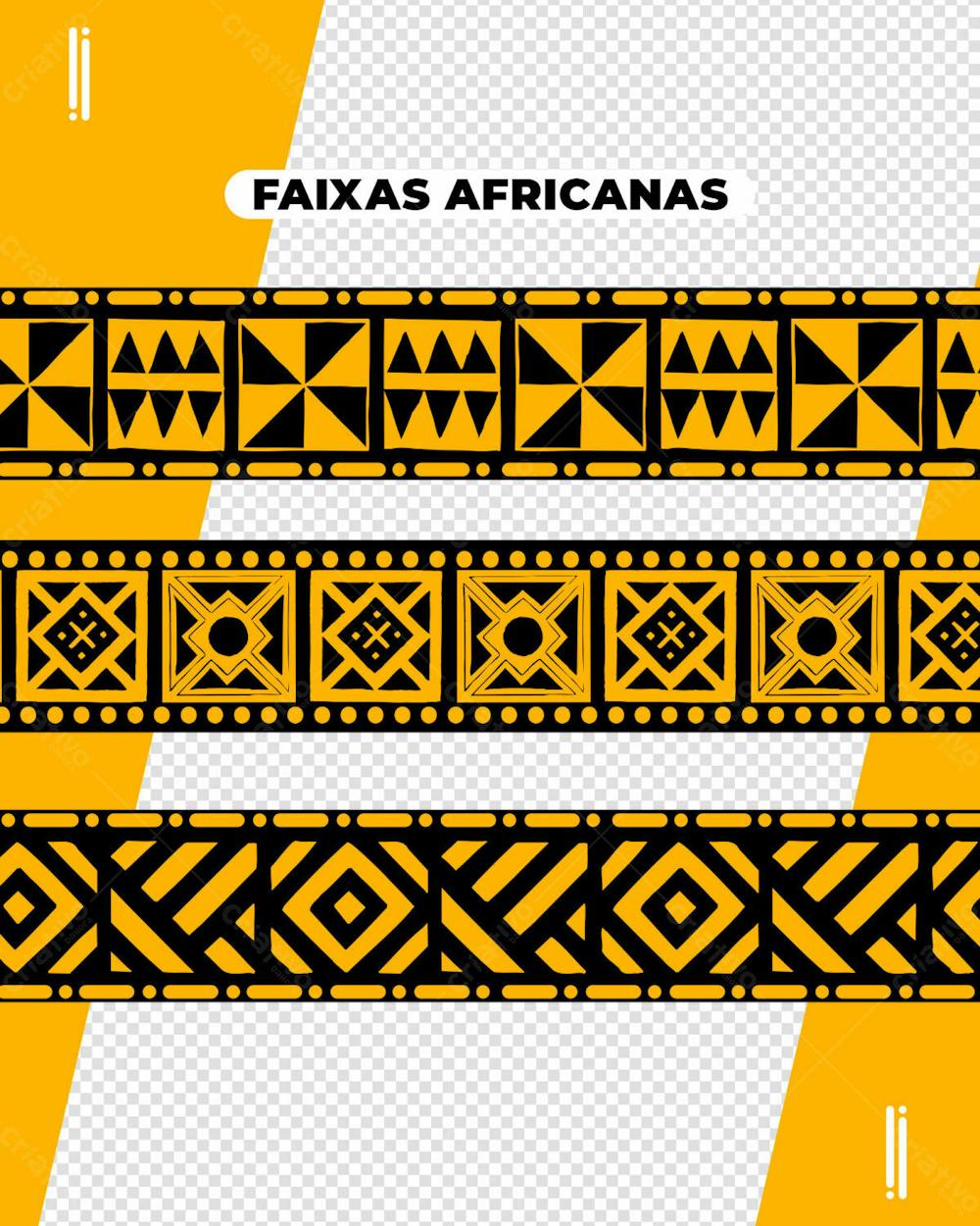 FAIXAS AFRICANAS PARA COMPOSIÇÃO | IMAGEM SEM FUNDO