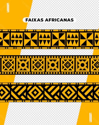 Faixas africanas para composição | imagem sem fundo