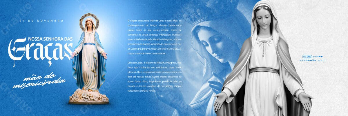 Flyer Nossa Senhora das Graças PSD Editável