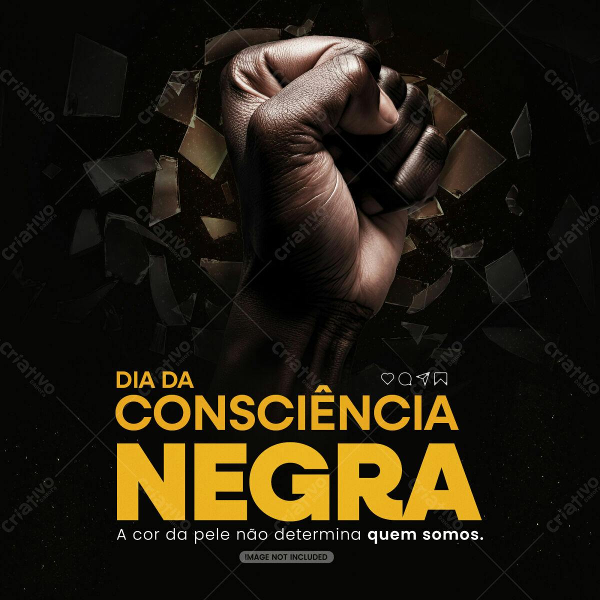 Post para Dia da Consciência Negra PSD Editável
