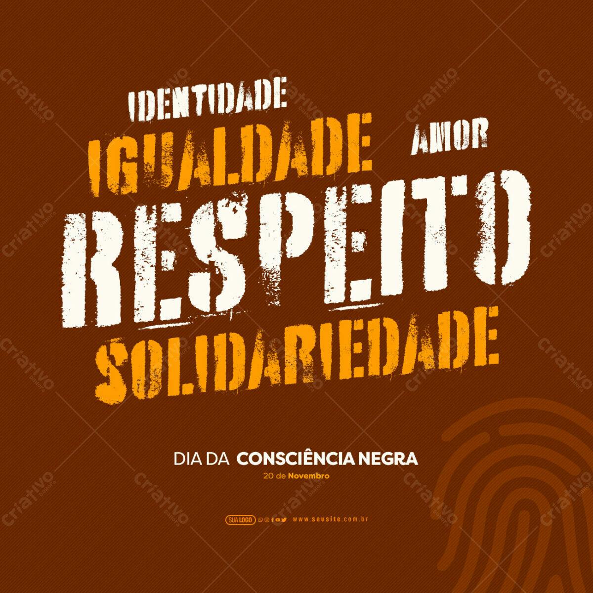 PSD para Dia da Consciência Negra Editável