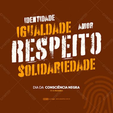 Feed dia da consciência negra palavras de ordem