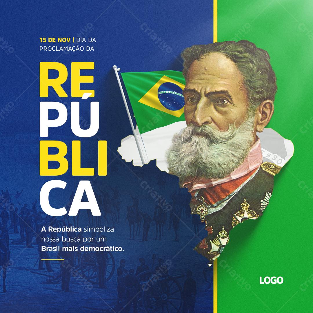 Postagem Dia da República PSD Editável